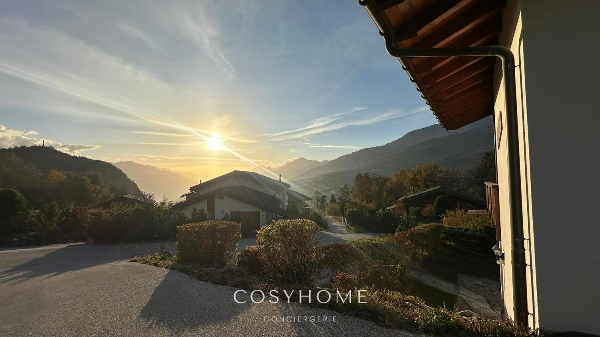 Chalet Des Alpes - Sunset View - クラン エクステリア 写真